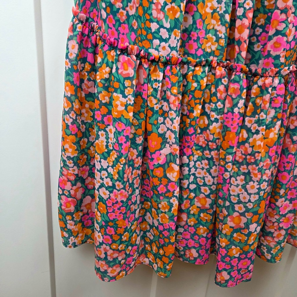 J.Crew Womens Floral Tiered Midi Dress in Micro Meadow Print Size Medium - Picture 8 of 13